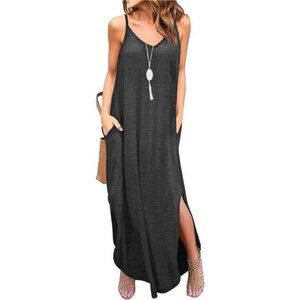 Women's Summer Casual Loose Dress Beach Cover Up Long Cami Maxi